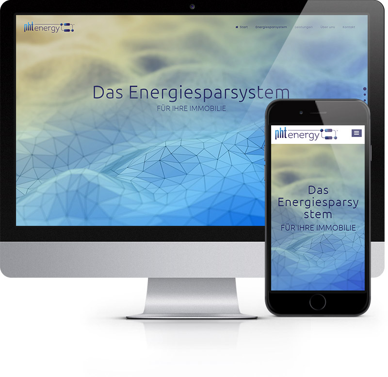 Webdesign-Referenz aus Berlin: Startseite der Webseite von NHT Energy