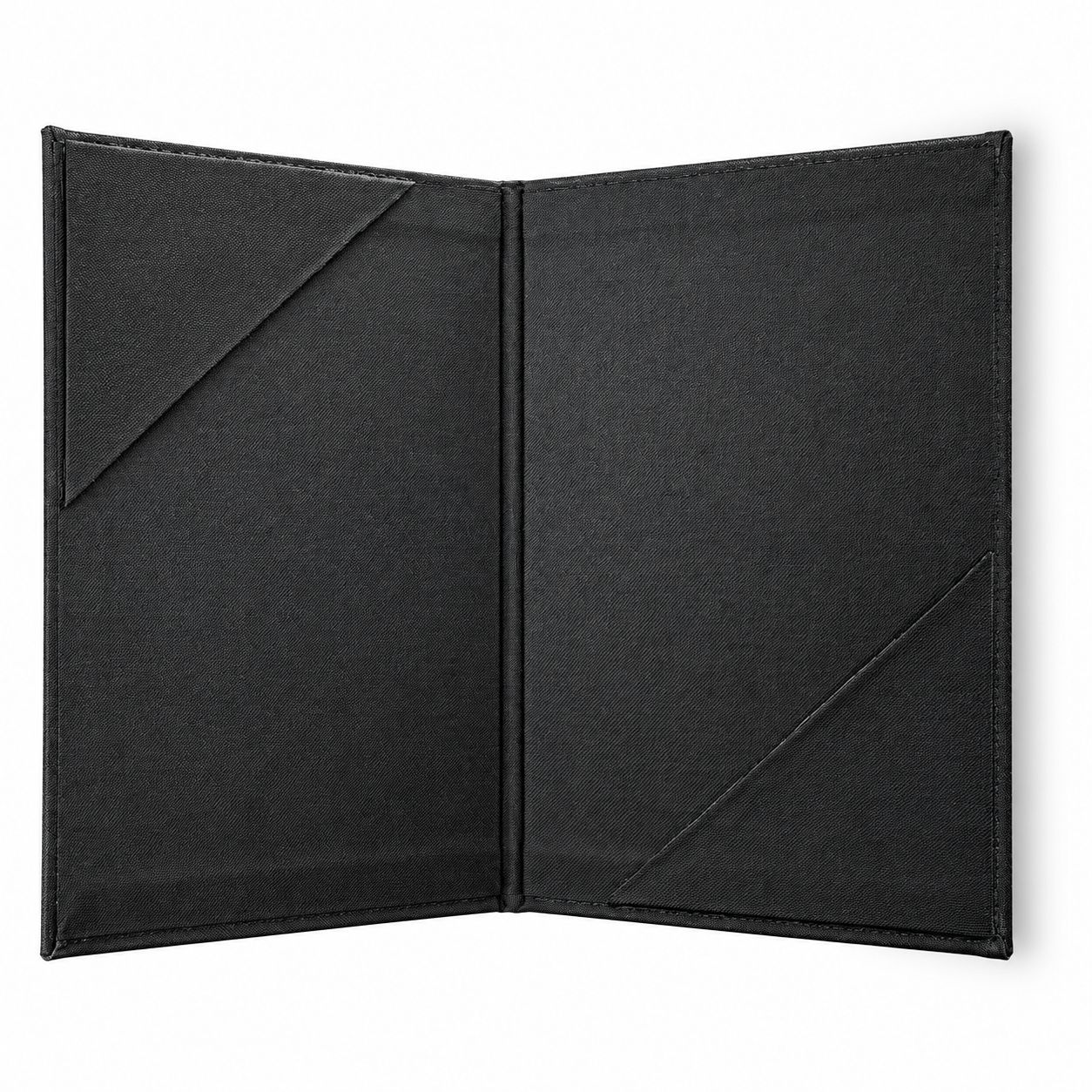 Schwarze Rechnungsmappe aus Elegance-Buchleinen mit Innenfach, 5er-Set – Ansicht 3