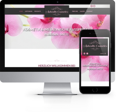 Webdesign Referenz - Aphrodite Cosmetic´s