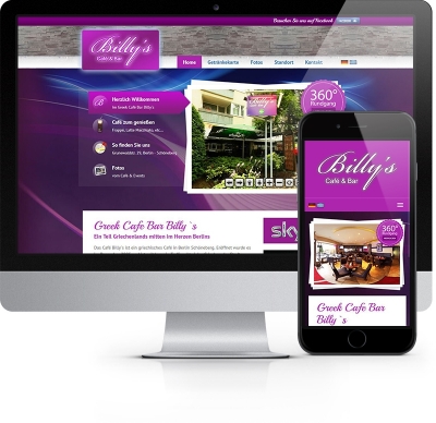 Webdesign Referenz - Café Bar Billy´s