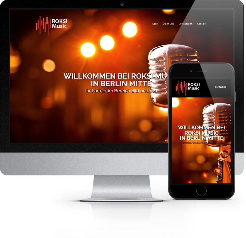 Webdesign Referenz Roksi Music