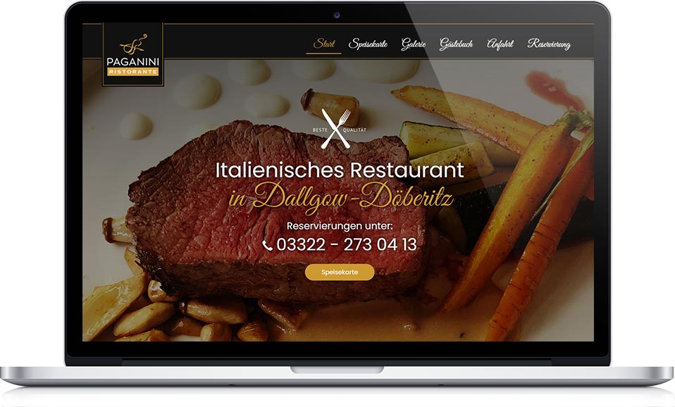 Webdesign Berlin - Webseite für Restaurant