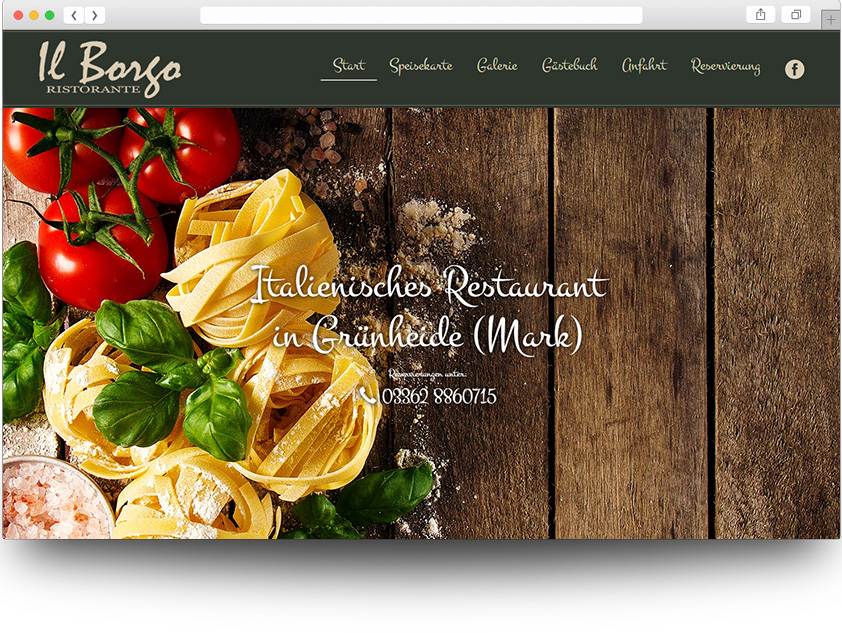 Webdesign Berlin - Homepage für Restaurant